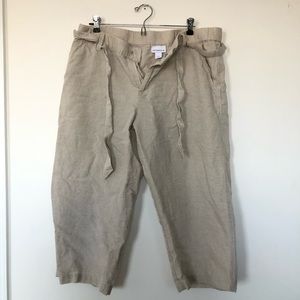 Liz Claiborne Cropped Linen Pants